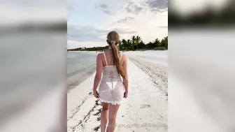 Caroline Zalog Nude Wet Sheer POV Leaked Video