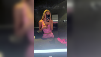 Kim Kardashian Wearing Seethrough And Bikini Teasing Celebrity Video