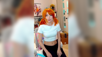 Emiru Naughty Red Head Exposed Her Sexy Figure While on Live Stream Video