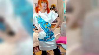 Emiru Naughty Red Head Exposed Her Sexy Figure While on Live Stream Video