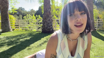 Gabbie Carter Fingering and Rubbing Her Oily Pussy after Getting Naked at Outdoor Video