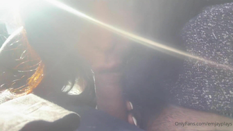 Emjayplays Naughty Slut Throating BFs Dick In The Car OnlyFans Video
