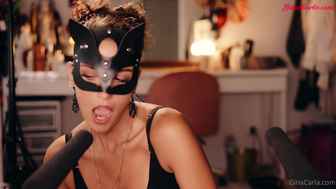 Gina Carla Horny Slut Licking And Dirty Talking ASMR Video