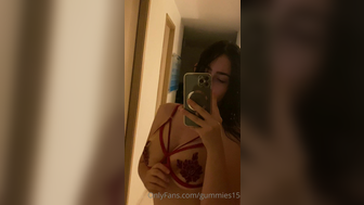 Gummies15 Amazing Babe Showing Her Big Natural Tits and Teasing Them in Lingerie Onlyfans Video
