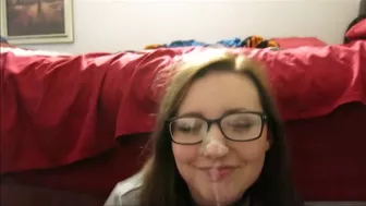 Homemade facial cumshot compilation video with cute babes