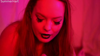 Summer Hart Licking Dick Tip And Gives Sensual Handjob Till Cum Video