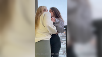 Redheadwinter Seduces Her Lesbian Friend and Kissing Eachother on Balcony Onlyfans Video