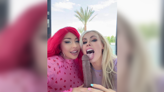 Bishoujomom Milfs Sucking a Big Dildo After Showing Their Bouncing big Boobs Fansly Video