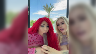 Bishoujomom Milfs Sucking a Big Dildo After Showing Their Bouncing big Boobs Fansly Video