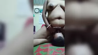 Sitting on brother-in-law’s mouth, sister-in-law fed him her pussy with great love
 Indian Video