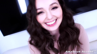 Leana Lovings Spread Legs to Gets Pussy Fucked by a Guy Before He Cums in Her Mouth Video