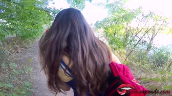 Miriam Prado Busty Chick Getting Juicy Doggy Style Pussy Fuck till Gets Creampie in the Woods Video
