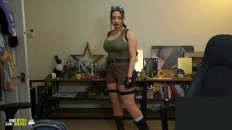 Sweet Anita Halloween Lara Croft Cosplay Stream Highlights Thick Boobs Teaser Video