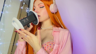 Soly asmr Red Head Beauty Hot Sucking an Licking ASMR Video
