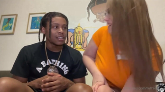 Ruthlessxkid Licking Thick Black Dick And Stretches Her Tight Cunt Till Cum Facial Onlyfans Video