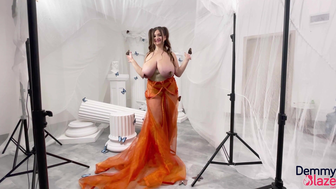 Demmy Blaze Teases Her Massive Tits During Sexy Photoshoot Leaked Video