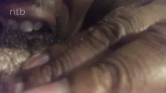 Black man licks the chubby wife’s hairy pussy