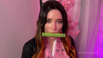 Sweetie Fox Kamado Nezuko Cosplay Deepthroats Fucks And Gets Cum In Mouth Video Leak