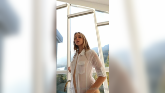 Caroline Zalog Wet T Shirt POV Video