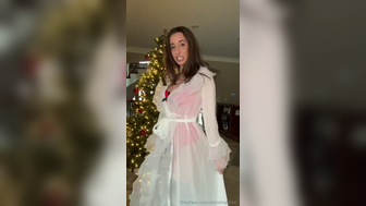 Christina Khalil Christmas Ppv Red Lingerie Tease Slipping Her Nipples And Bendover Onlyfans Video