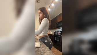 Angela Alvarez Teasing Fans In The Kitchen Wearing Tight Jean Video