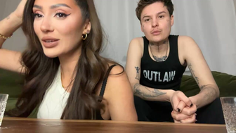 Francesca Farago And Her Bf Talking To Their Fans Live Video
