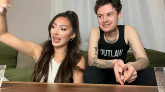 Francesca Farago And Her Bf Talking To Their Fans Live Video