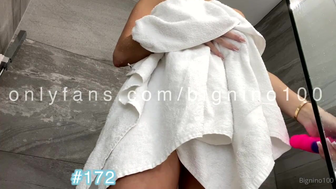 Bignino100 Scrubbing Juicy Pussy And Fucking A Dildo In The Shower Leaked Onlyfans Video