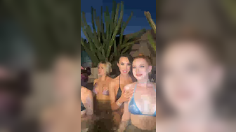 Madison Morgan Teasing Tits And Twerking Thick Booty With Her Friends In The Pool While Partying Video