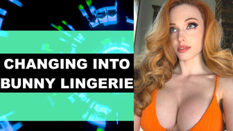 Amouranth Bunny Lingerie Oiling Her Nude Boobs On Live Stream