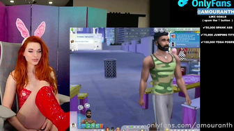 Amouranth Squeezing Tits While Playing Adult Game Video