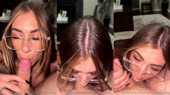 Noturhoneybb Glasses Girl Blowjob Facial Video Leaked