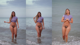 Marissa Dubois stallionshit showing off her cakes and titties on the beach