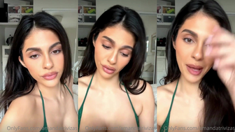 Amandatrivizas Teasing Us In Green Lingerie Onlyfans Video