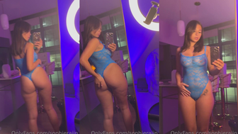 Sophieraiin Nude Tease in Blue Seethrough Lingerie Onlyfans Video