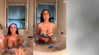 Abigail Ratchford Bathtub Nude Tease Live Stream Video