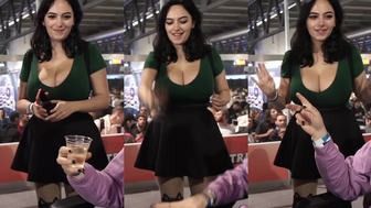 Shiftymine Teases Huge Tits in Sexy Top in Public Video