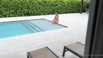 Remy Lacroix Blows Hard Cock by the Pool and Fucked Onlyfans Leak