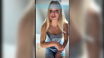 Caroline Zalog Nude Nipple Tease While Lingerie Try on Live Video