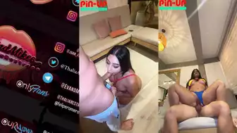 Thalia And Felipe Colombian celebrating the Copa América big cumshot on face and hard sex