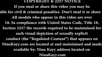 Nina Kayy Doggystyle Dildo Fuck in Shaved Pussy Video