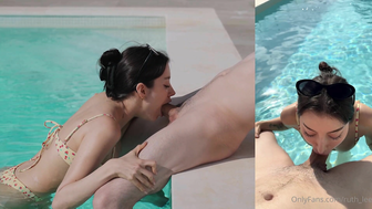 Ruth Lee Blows Horny Dick in the Pool Onlyfans Porn Video