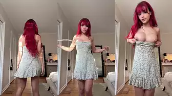 Whoahannahjo Nude Nipple Show In Cute Dress Video