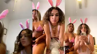 Karmaexotica With Cubanbootyqueen Thicc Babes Teasing on Live Stream Video