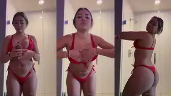 Ximena Saenz Teasing Big Booty Wearing Bikini Video