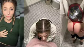 Jessnjamez Nude Pussy Fucking at Public Toilet Onlyfans Video