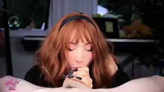 Pufffypink Sucking Girthy Dick and Swallow Cum POV Video