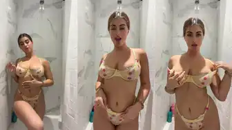 Thaisgabby Teasing In Shower With Lingerie In OnlyFans Video