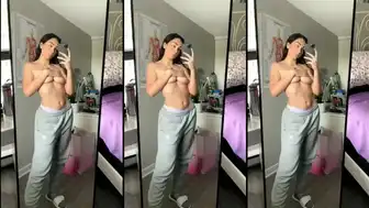 Brunette @madisontardif Flashes Big Tits in Sweats OnlyFans Video