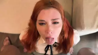 Sweetie Fox Redhead Schoolgirl in Lingerie Gets Fucked Hard in POV Video